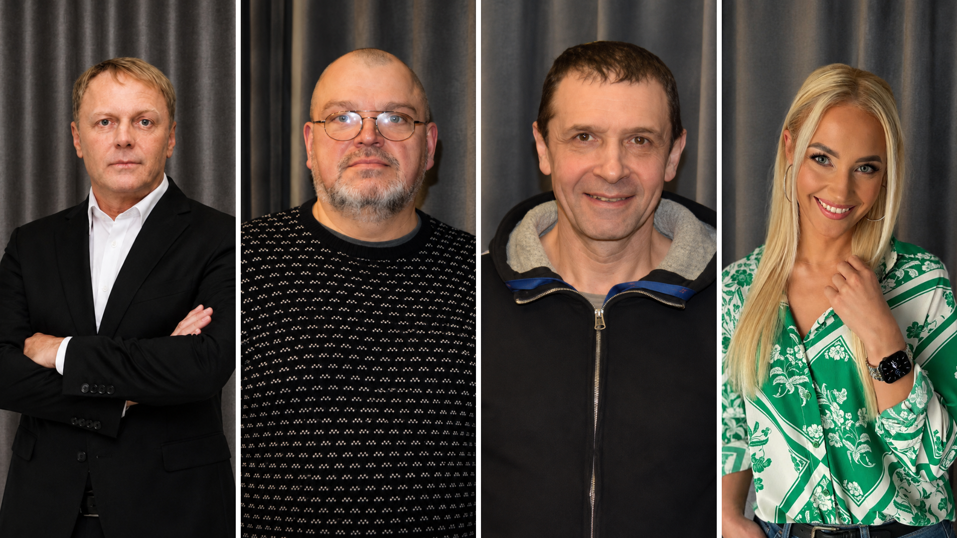 Pradiniai trijų muzikantų studijiniai portretai